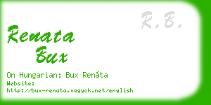 renata bux business card